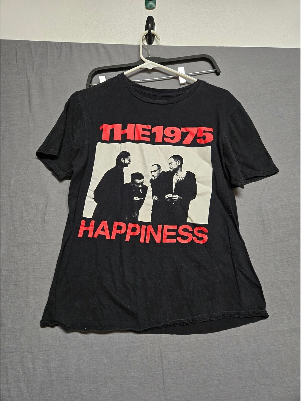 The 1975 Happiness Black Graphic T Shirt Medium